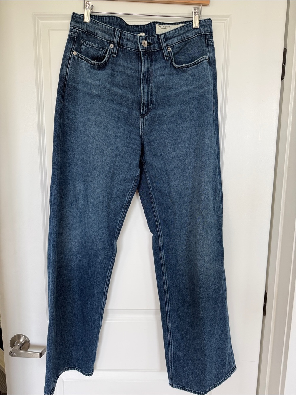 Rag & Bone Logan Mid-Rise Wide Leg in Charlock